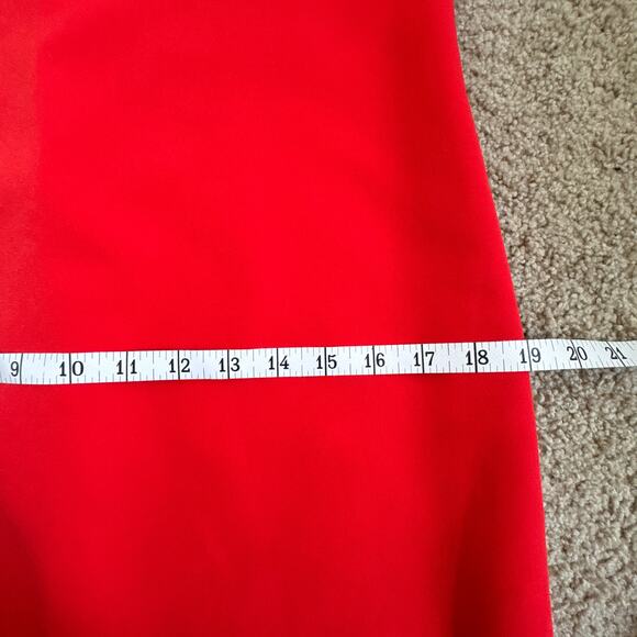 Milly June Ruffle Sleeve Red Cocktail Shift Dress Women’s Size 4 - Picture 12 of 14